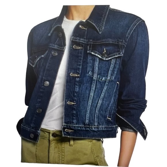 Current/Elliott Jackets & Blazers - NWT Current/Elliott The Baby Trucker 100% Cotton Denim Jacket Size 2 or …
